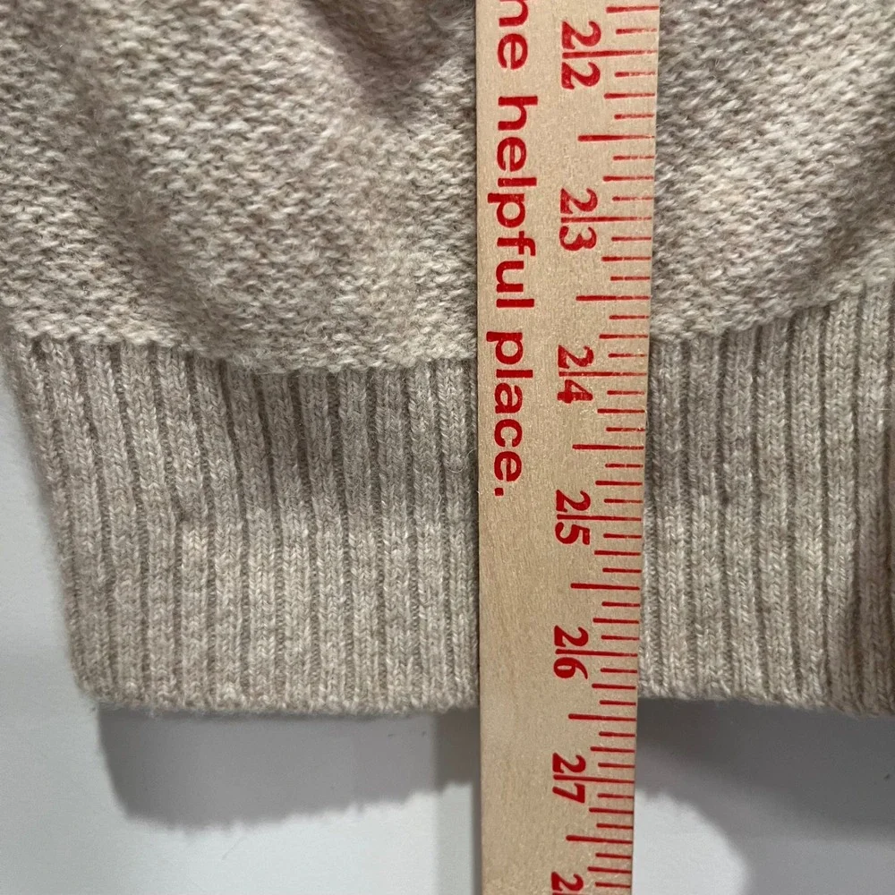 Uniqlo U Mens XS Beige Wool Blend Button Front Cardigan Sweater 405544